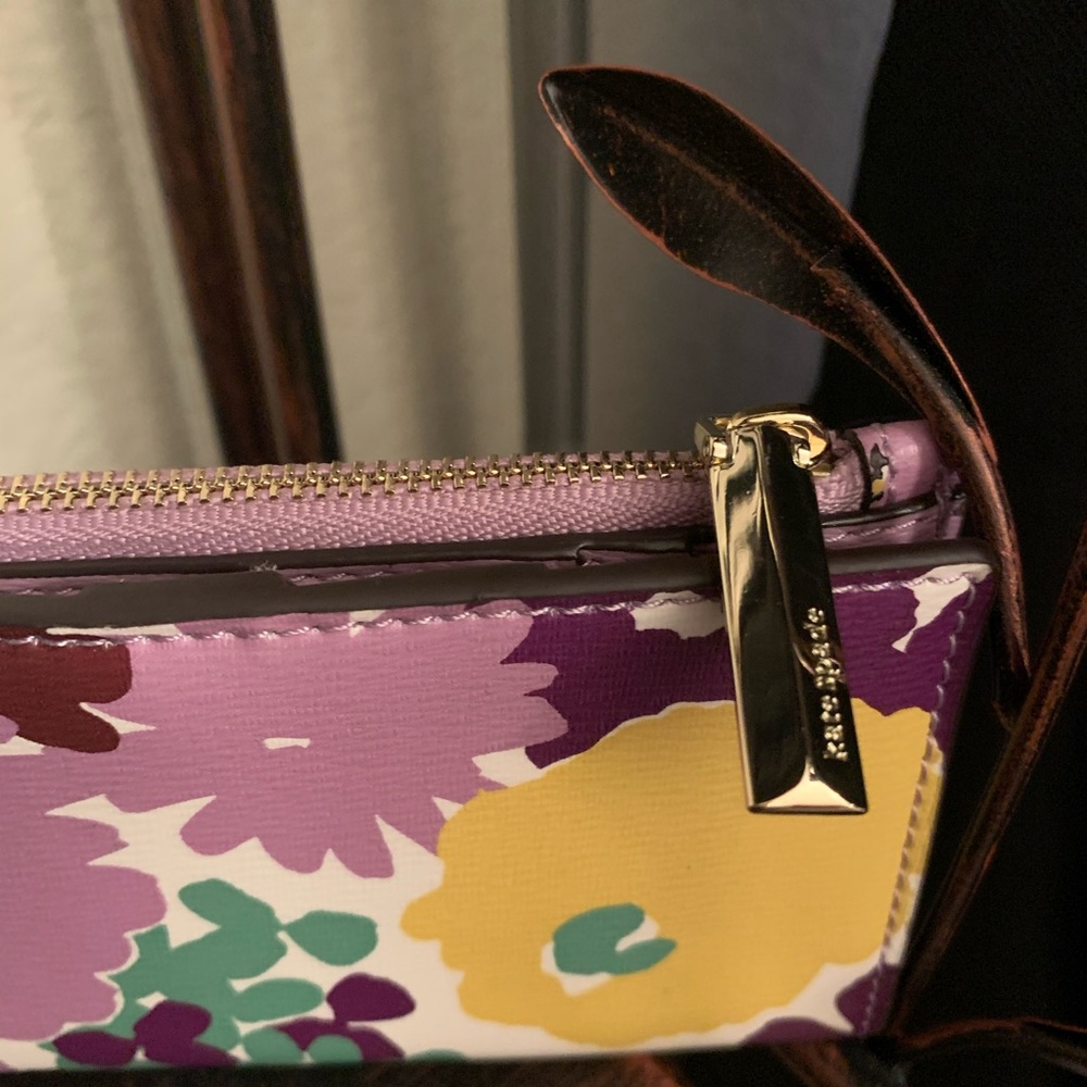 Small slim bifold wallet Sylvia Kate spade floral - Picture 5 of 7